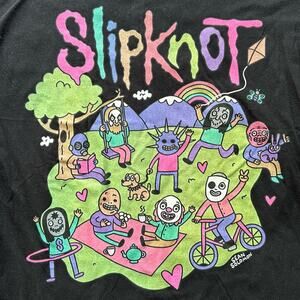 Slipknot Graphic T-shirt, Slipknot Shirt, Crazy Party Shirt, Slipknot Band Tee L